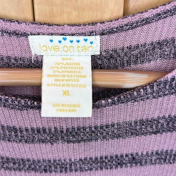 GIRLS Striped Knit T shirt Dress Size Girls XL - Picture 2 of 5